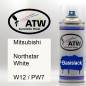 Preview: Mitsubishi, Northstar White, W12 / PW7: 400ml Sprühdose, von ATW Autoteile West.